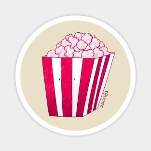 Popcorn in PINK shade Magnet